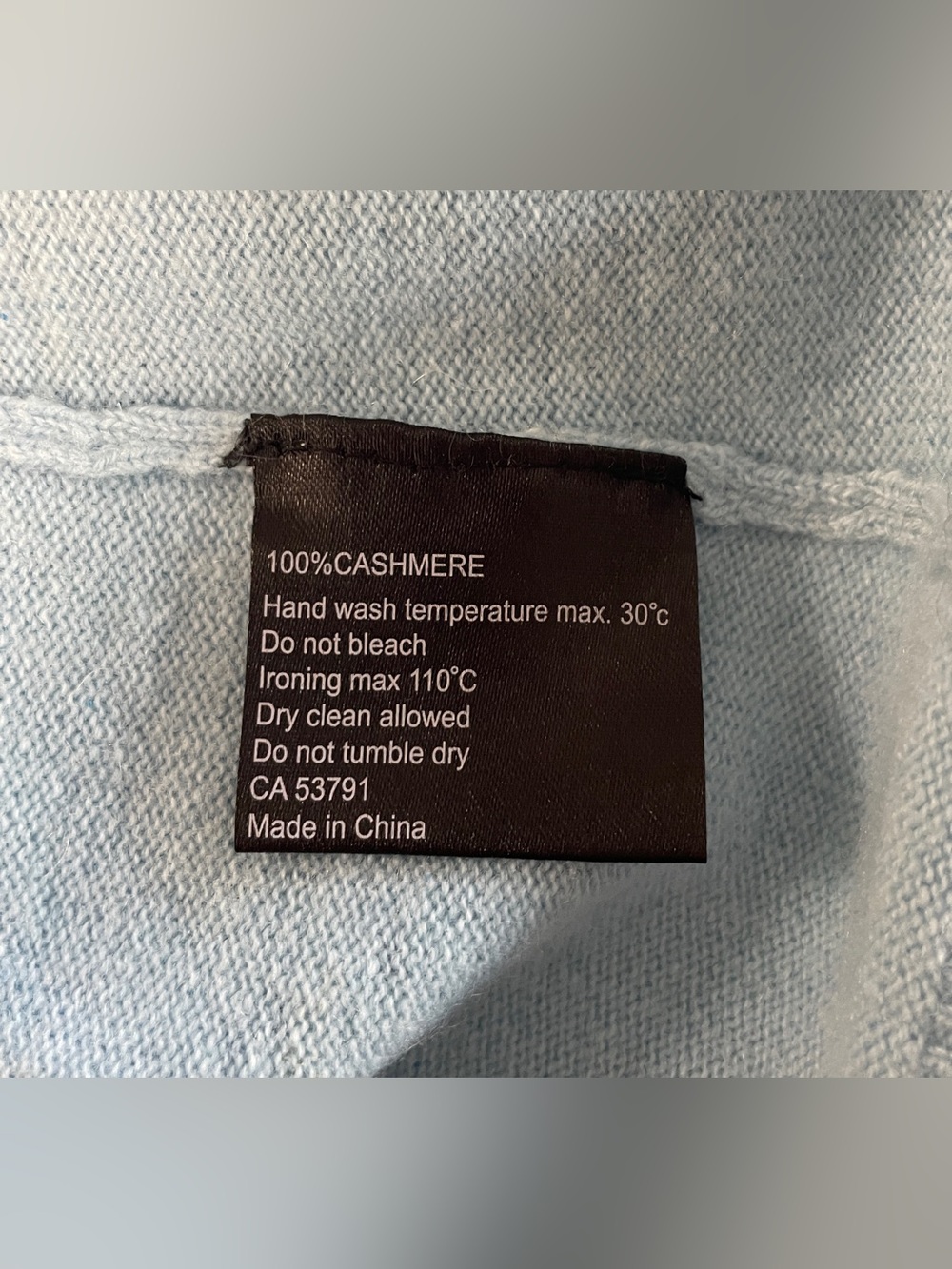 100% Cashmere Argyle Cardigan Blue Grey Cream Preppy - Picture 5 of 5